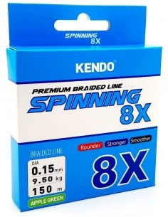 Kendo Spinning 8X Fighting 150 mt Örgü ip (Apple Green)