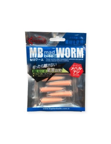 Captain 3518 Mad Bite Earth Worm 4 cm Aromalı LRF Silikon Yem 8'li Set