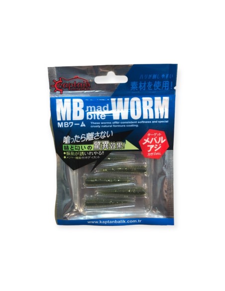 Captain 3518 Mad Bite Earth Worm 4 cm Aromalı LRF Silikon Yem 8'li Set