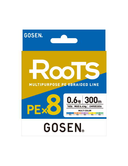 Gosen X8 Roots PE 8 Örgü Spin İp Misina 300mt Multi Color