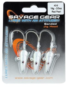 Savage gear Sandeel Jig Head 16g 3/0 - 3pcs Real Pearl Suni Yem 2