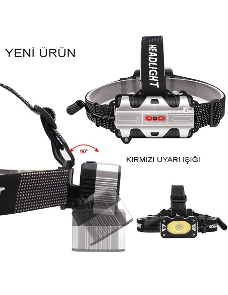 4 Modlu Sensörlü Şarjlı Güçlü Kafa Lambası Wt-248