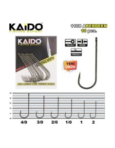 1108 Aberdeen Worm Black Nikel Olta İğnesi (10 pcs)