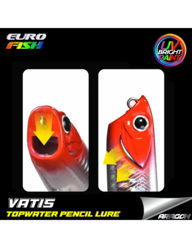Eurofish Aragon VATIS Popper 100mm 15gr Su Üstü Maket Balık