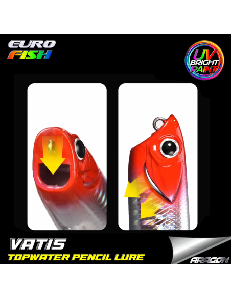 Eurofish Aragon VATIS Popper 100mm 15gr Su Üstü Maket Balık
