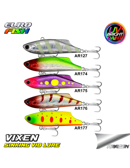 Eurofish ARAGON Vixen Vib 70mm 18gr. Avcı Balıklar için Üstün Vibrasyon Yemi