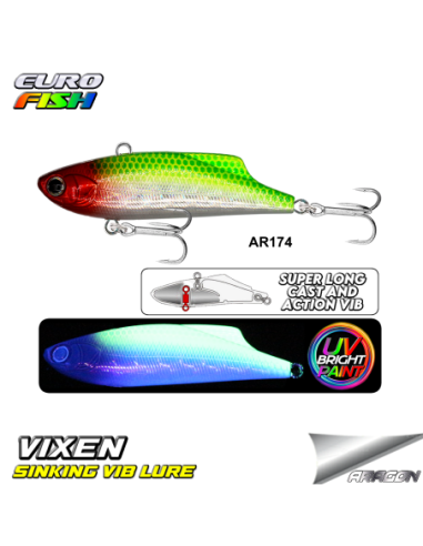 Eurofish ARAGON Vixen Vib 70mm 18gr. Avcı Balıklar için Üstün Vibrasyon Yemi