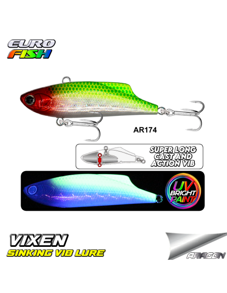 Eurofish ARAGON Vixen Vib 70mm 18gr. Avcı Balıklar için Üstün Vibrasyon Yemi