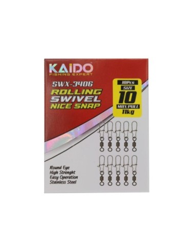 SWX-3407 Rolling Swivel Coastlock Snap (10 Pcs)