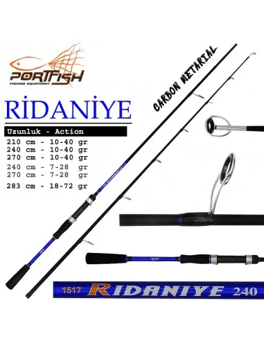 Portfish Ridaniye Spin 240 cm Olta Kamışı 2 Parça 7-28 gr