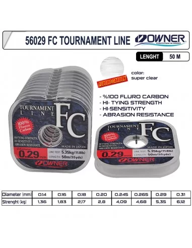 Owner 56029 Tournament Fc Fluorocarbon Misina 50m
