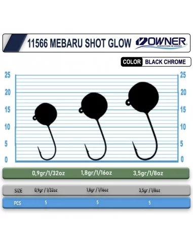 Cultiva 11566 Mebaru Shot Glow Lrf Jighead