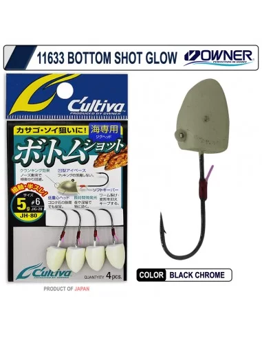 Cultiva 11633 Bottom Shot Glow Lrf Jighead