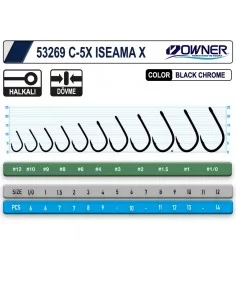 Owner 53269 C-5x iseama X Black Chrome Sazan İğnesi 2