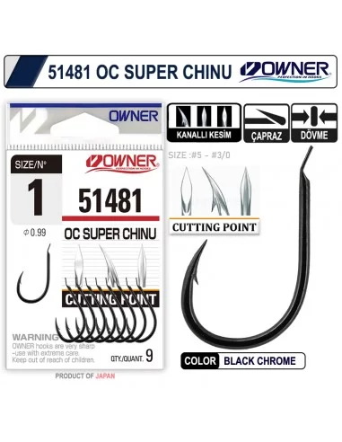 Owner 51481 Cut Super Chinu Black Chrome İğne