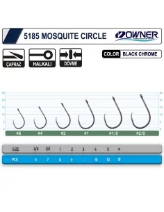 Owner 5185 Mosquito Circle Black Chrome Sinek İğne 2