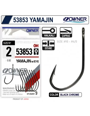 Owner 53853 Yamajin With Eye Black Chrome İğne