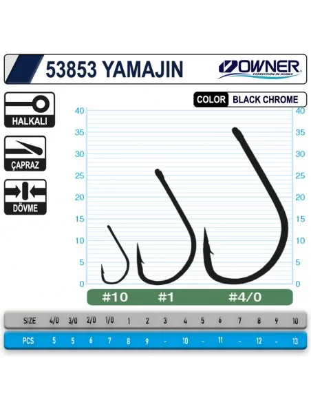 Owner 53853 Yamajin With Eye Black Chrome İğne