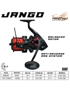Portfish Jango 8000 fd Surf Olta Makinası 8+1 bb