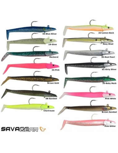 Savage gear Sandeel 12.5 cm 23 gr 2+1 Adet Suni Yem