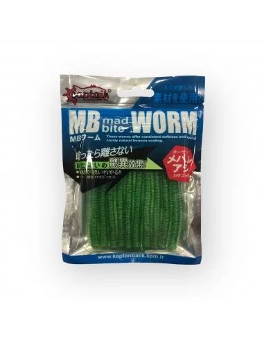 Captain 3523 Mad Bite Eart Worm 8cm Aromalı LRF Silikon Yem 10'lu Set