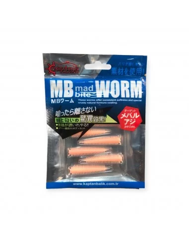 Captain 3518 Mad Bite Earth Worm 4 cm Aromalı LRF Silikon Yem 8'li Set