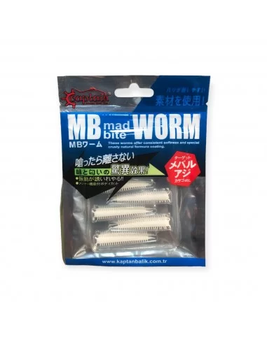 Captain 3518 Mad Bite Earth Worm 4 cm Aromalı LRF Silikon Yem 8'li Set