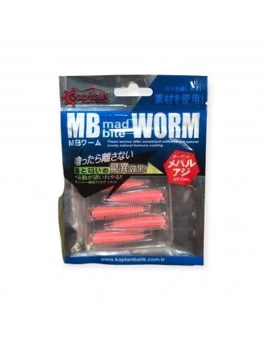 Captain 3518 Mad Bite Earth Worm 4 cm Aromalı LRF Silikon Yem 8'li Set