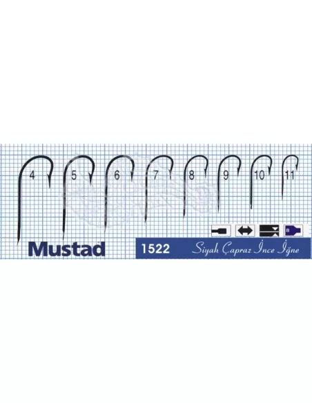 Mustad Olta İğnesi 1522 100lü