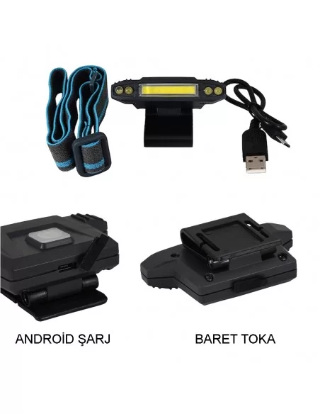 Şarjlı Baret Lambası Watton Wt-606