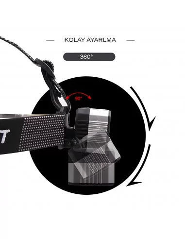 4 Modlu Sensörlü Şarjlı Güçlü Kafa Lambası Wt-248