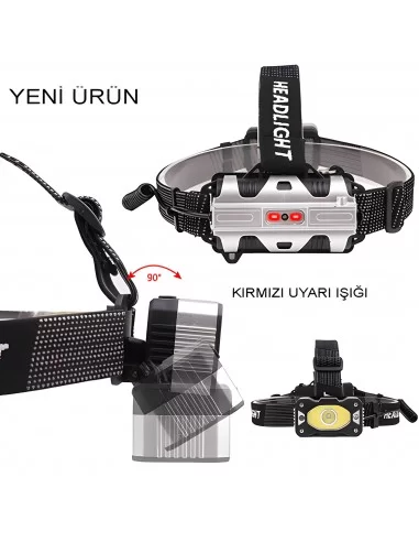 4 Modlu Sensörlü Şarjlı Güçlü Kafa Lambası Wt-248