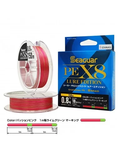 Seaguar Lure Edition PE 8 Örgü Spin İp Misina 150mt Multi Color