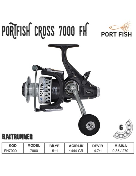 Portfish Cross FH  7000 Baitrunner Olta Makinası