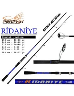 Portfish Ridaniye Spin 240 cm Olta Kamışı 2 Parça 10-40 gr