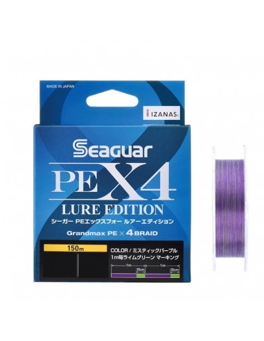 Seaguar Lure Edition PE 4 örgü ip, 150mt çok renkli LRF misinası