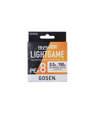 Gosen Answer Light Game PE8 Örgü LRF İpi 150mt Coctail Yellow