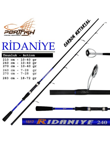Portfish Ridaniye Spin 240 cm Olta Kamışı 2 Parça 7-28 gr