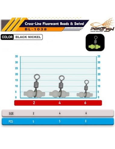 Portfish BL-1038 Üçlü Fosforlu Gezer Fırdöndü