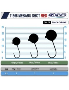 Cultiva 11566 Mebaru Shot Red Lrf Jighead 2