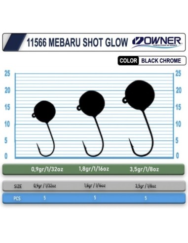 Cultiva 11566 Mebaru Shot Glow Lrf Jighead