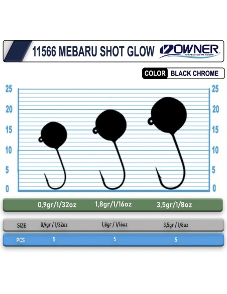 Cultiva 11566 Mebaru Shot Glow Lrf Jighead