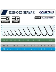 Owner 53269 C-5x iseama X Black Chrome Sazan İğnesi 2