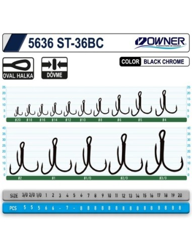 Owner 5636 St-36 Black Chrome Çarpma İğne
