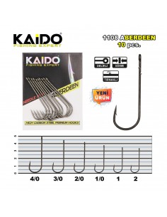 1108 Aberdeen Worm Black Nikel Olta İğnesi (10 pcs)