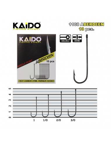 1108 Aberdeen Worm Black Nikel Olta İğnesi (10...