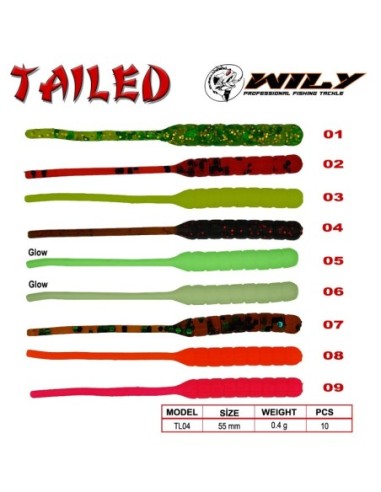 Wily Tailed Lrf Silikon Yem 5.5 cm 0.4 gr
