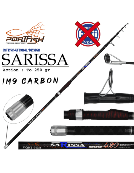 Portfish Sarissa 450 cm  Surf  Olta Kamışı Karbon Halka 250 gr