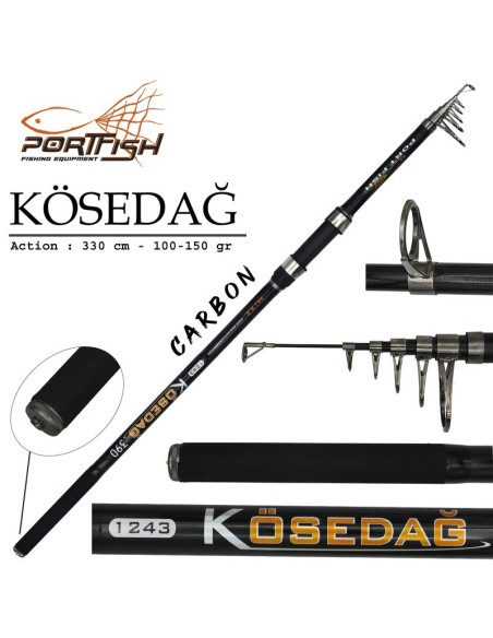 Portfish Kösedağ Teleskopik Olta Kamışı 390 cm 3