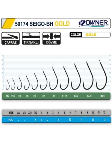 Owner 50174 Seigo-Bh Gold İğne